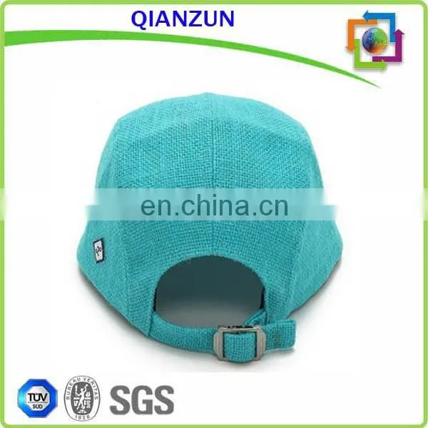 2015 OEM Green Plain Blank Canvas 5 Panel Hat Cap photo-3