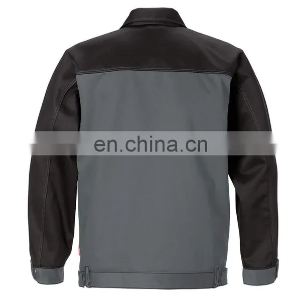 Hot Sale Poly Cotton Gray Color Work Mens Jacket for Industrial photo-3