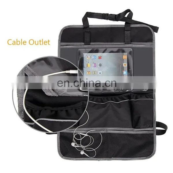 Car Seat Back Organizer With Tablet Holder Touch Screen Backseat Protector Kick Mat for Kids Baby photo-3