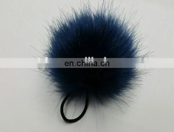 Fluffy and Cute Baby Elastic Hair Band With Faux Fur Ball photo-2