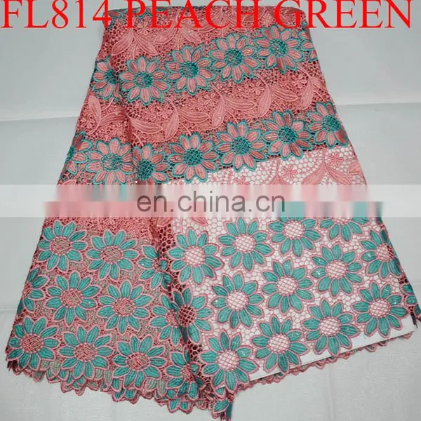 Free Shipping African Beautiful Flower Cord Lace Fabric Guipure Lace Fabric photo-3