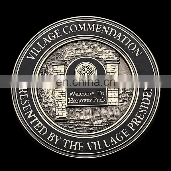 High Quality Customzied Gold Plated Color Filled in Glorious Building Coin photo-4