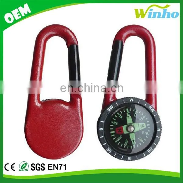Winho Aluminium Button Shape Compass and Carabineer for Mountaineering photo-2