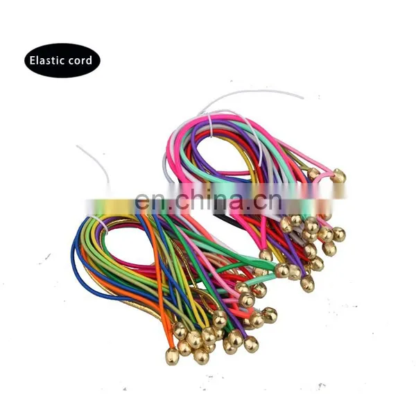 China Wholesale 2mm Round Black Elastic Cord With Metal End/bard for Document Folder photo-2