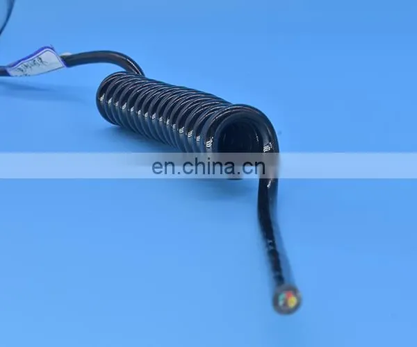 Spring Loaded Cable Reel Drum/spring Loaded Cable Retractor Low Voltage Flexible Retractable Spiral Spring Coiled Cable photo-4