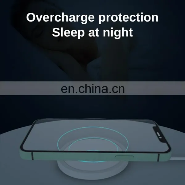 15w Fast Charging Wireless Automatic Magnetic Cell Phone Charger Usb Type C Compatible for Qi Smart Phone photo-5