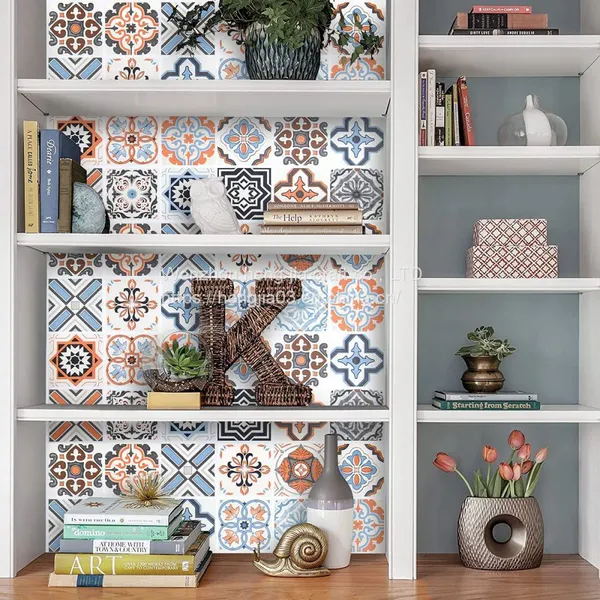 Bohemian Design Adornment Namely Peel Namely Wallpaper, 40.64 cm x 300.00 cm Color Strip Sticks Ceramic Tile Namely Removable From the Sticky Wallpaper Wallpaper Splash Plate Wall Decals Vinyl Film Wall Cover Applies to the Kitchen photo-5