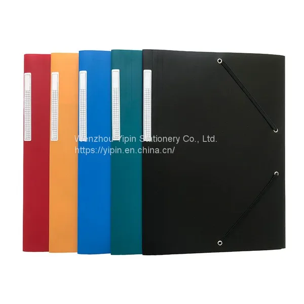 PP 3 Flap Folder Spine With Pocket, Elastic Folder for Office for School, Statioinery