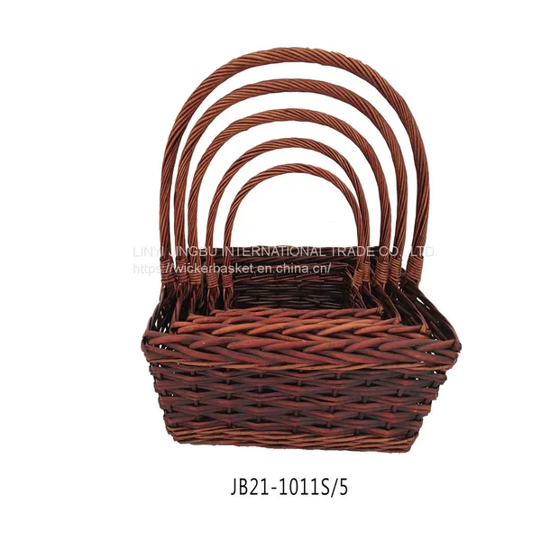 China Manufacturer Flower Willow Storage Gift Baskets