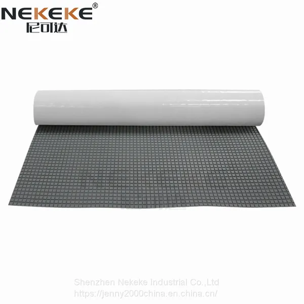 NEKEKE 6 mm Thick Gray + Square on Surface Marine EVA Foam Synthetic Teak Flooring Sheet Boat Yacht Decking Flooring photo-2