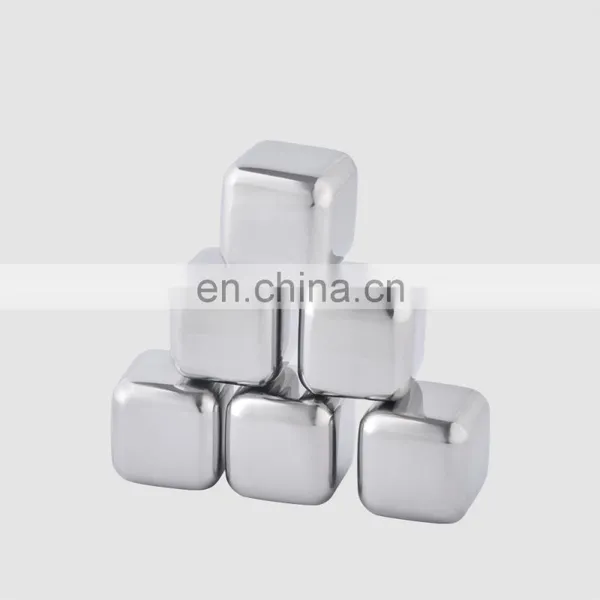 Factory Direct Personalized Custom Artificial Mini Metal Cocktail Wine Tool Whiskey Novelty Reusable Stainless Steel Ice Cubes