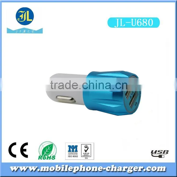 Vehicle Double Usb Car Charger Hot Consumer Electronics for Mobile Charger photo-3