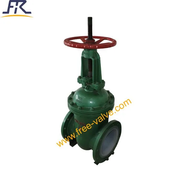 Hand Wheel Operated PTFE Lined Gate Valve