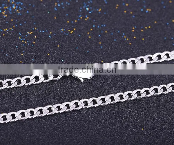Yiwu Wholesale Fashion Rhodium Plated Different Types Curb Chain Of Necklace photo-6