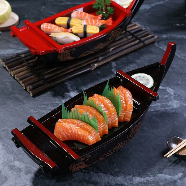 Quality Food Grade Japanese Style Reusable ABS Sushi Boat for Sushi display