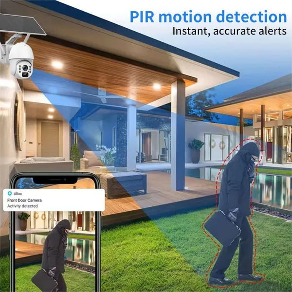 Solar PTZ HD Camera WIFI 4G Remote Monitor Outdoor Security CCTV Camera Surveillance photo-1