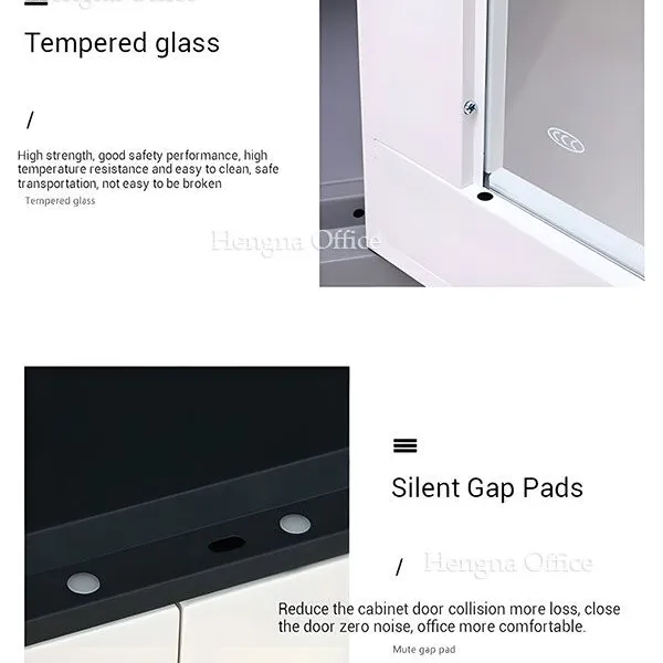 Professional Metal Filing Cabinet SFC019 With Waterproof Surface and High Strength Tempered Glass|Easy Assembly Steel Storage Cupboard for Studio photo-2