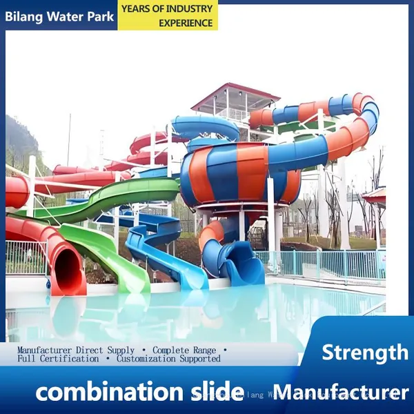 Water Park Equipment Customized Fiberglass Water Slide Hot Spring Water Children's Fun Garden Equipment photo-2
