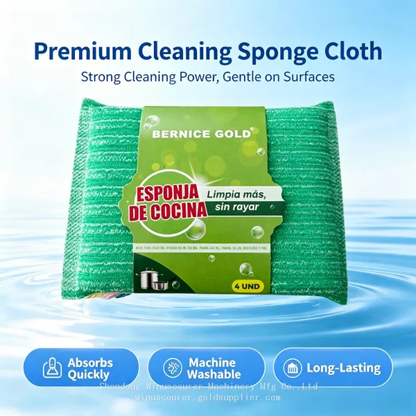 Washable Kitchen Scrub Sponges 4 Pack Oil Resistant Dual Layer Sponges for Home Cleaning Supplies photo-4
