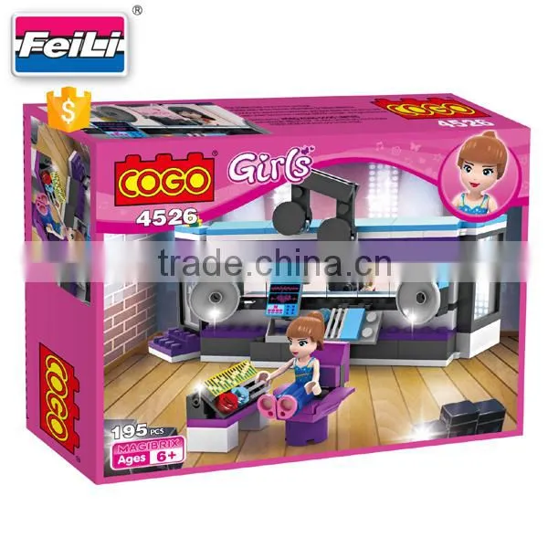 New Arrival GIRLS Intelligent Plastic Building Bricks Toys Cogo photo-2