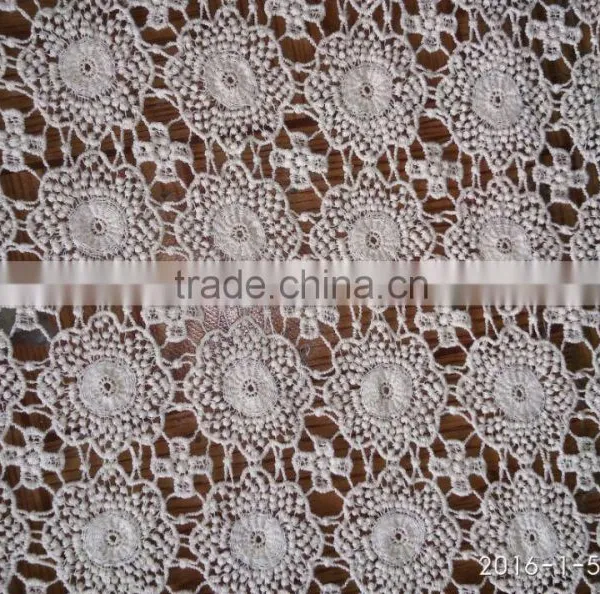 2016 Chemical Lace Cotton Fabric Lace Dress Designs Wholesale photo-3