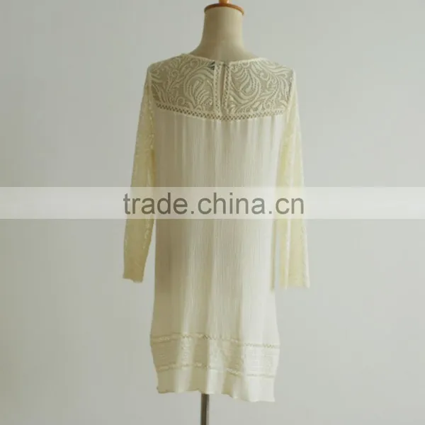 Western Style Big Dress Patchwork Wholesale Dress 100% Rayon Dress photo-4