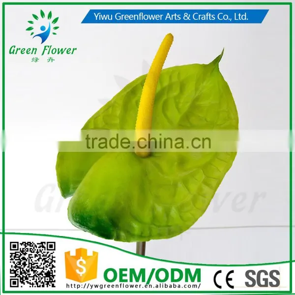 Greenflower 2016 PVC Anthurium Artificial Flowers for Home Party Wedding Decorations photo-4