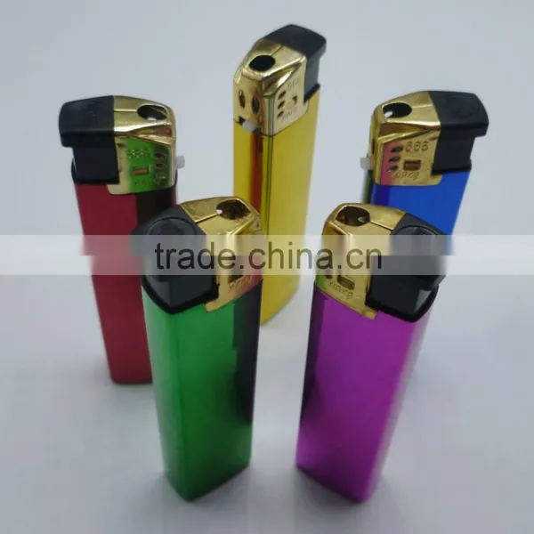 Solid Color Plating Gold Safety Cap Cigarette Lighter photo-3