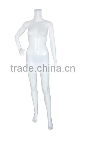 Fashion Headless Standing Skin Or Glossy Color Model Female Mannequin For Window Display photo-6