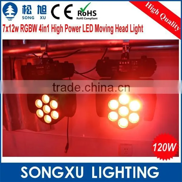 Professional 7x12w Rgbw Led Beam Moving Head Light