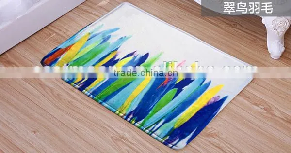 Hotel Modern Floral Pattern Floor Bathroom Cowhide Rug