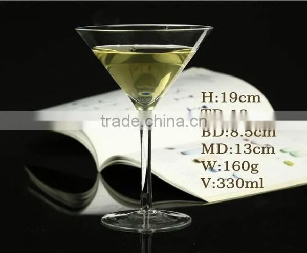 Handblown Custom Crystal Thick Base Cocktail Glass Martini Glass for Holiday Gift Barware photo-3