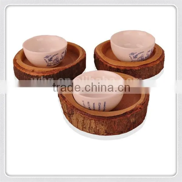 Handmade Natural Wood Teacup Mat Customized Design photo-2