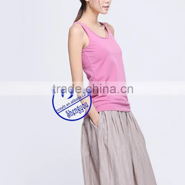 Custom 100 Cotton Tank Top for Women Wholesale China photo-2