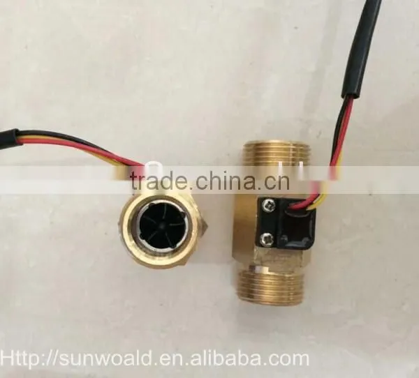 DN20 G3/4" Rate 1.5~50L/min Hall Water Brass Flow Sensor Meter photo-4
