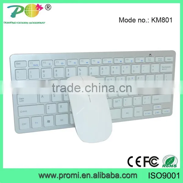 New White and Black Wireless Keyboard Ergonomic and Mouse Combos KM801 photo-3