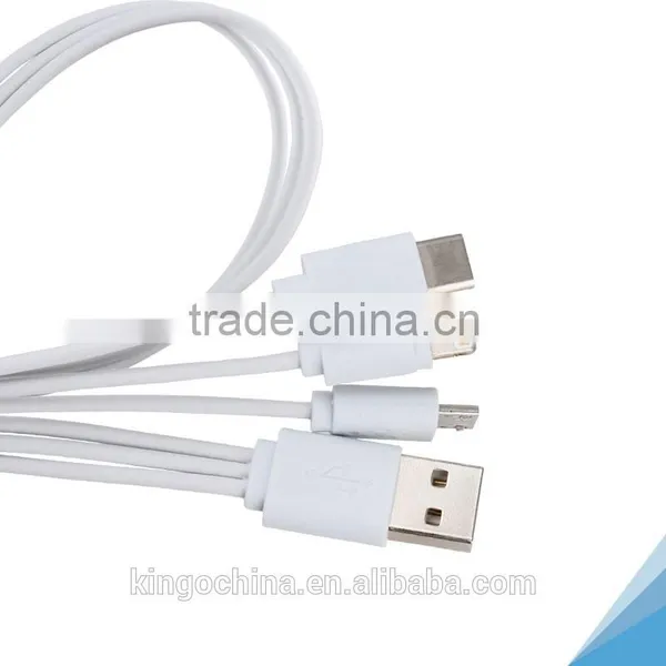 Wholesale Usb Data Charging 3 in 1 Cable Data Transfer for Iphone and Mirco Phone photo-3