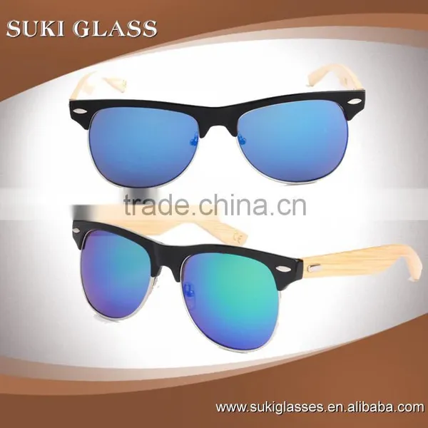 2016 Best Selling Good Price PC Frame Bamboo Arms Sunglasses photo-5