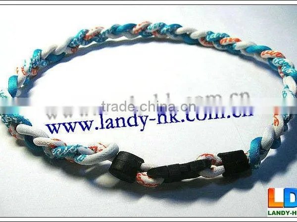 Triple Braided Titanium Cheap Sports Custom Titanium Rope Necklace photo-2