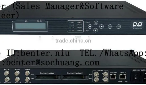 Dvb-s2 to ip Mpts Headend(DisEqc/22KHz,8*DVB-S2 In,IP/UDP(8 MPTS Multicast) Gigabit Out) photo-2