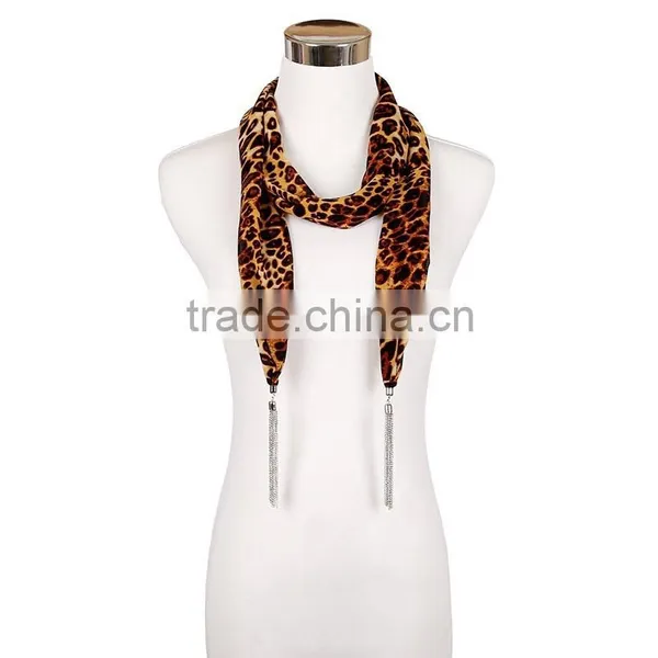 2015 New Design Chiffon Leopard Print Scarf,infinity Scarf photo-3