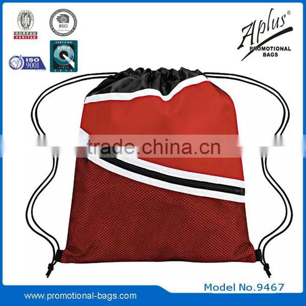 Website Cheap Promotional Drawstring Gift Mesh Zipper Bag photo-2