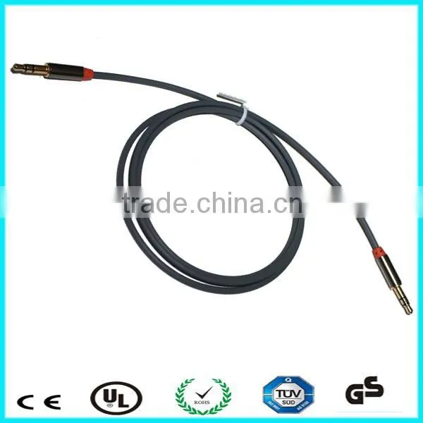 OEM Logo Flat/round Audio Cable 3.5mm Aux Cord for Car Speaker photo-2