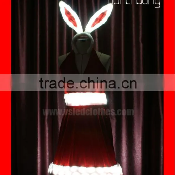 White LED Light Christmas Dress