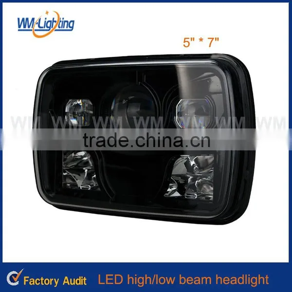 5" x 7" LED Headlight 60w 2000lm Rectangle Headlight for Jeep photo-3