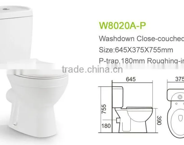 Hot Sale Washdown Promotion Western p Trap Toilet photo-2