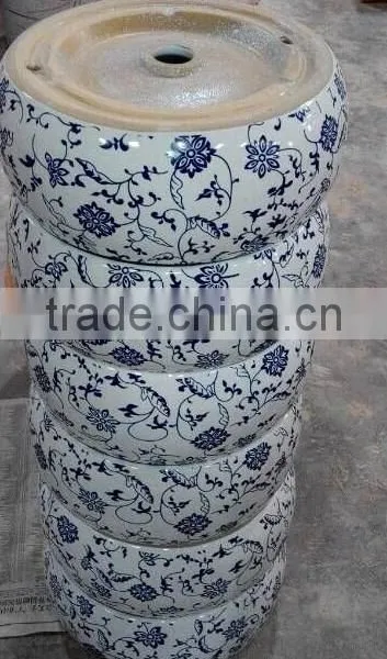 Decal Flower Paper Design Ceramic Ware Art Basin photo-2
