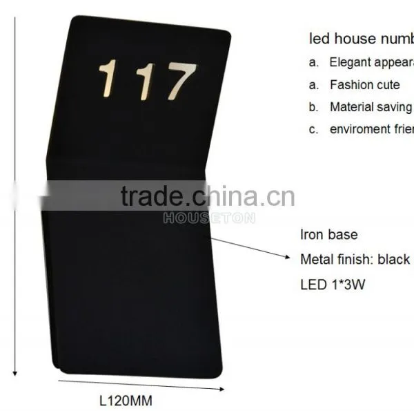 Hotel Door Black Led House Number Light,Black Led House Number Light,House Number Lights WL1065 photo-6