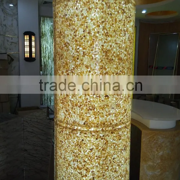 Natural Pebble River Stone Translucent Pebble Stone Panel photo-4