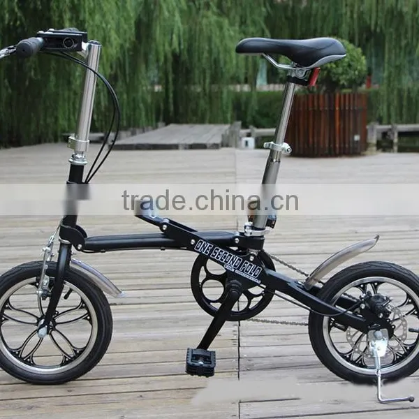 Lightweight 14-Inch Variable Speed Folding Bike Portable Folding Bicycle Mini Folding Bicycle City Bike White Black Orange Green photo-2